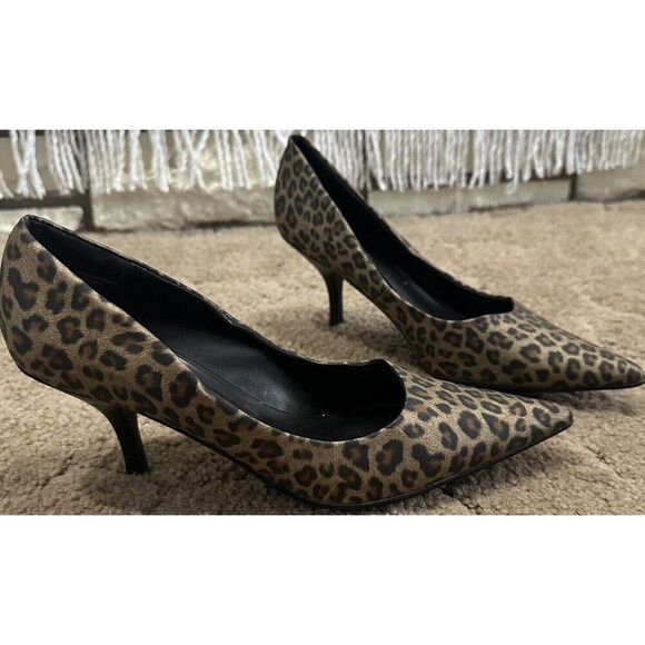 Maurices Leopard Print Women’s High Heel Pumps Size 8 Y2K Animal Print - Picture 1 of 6
